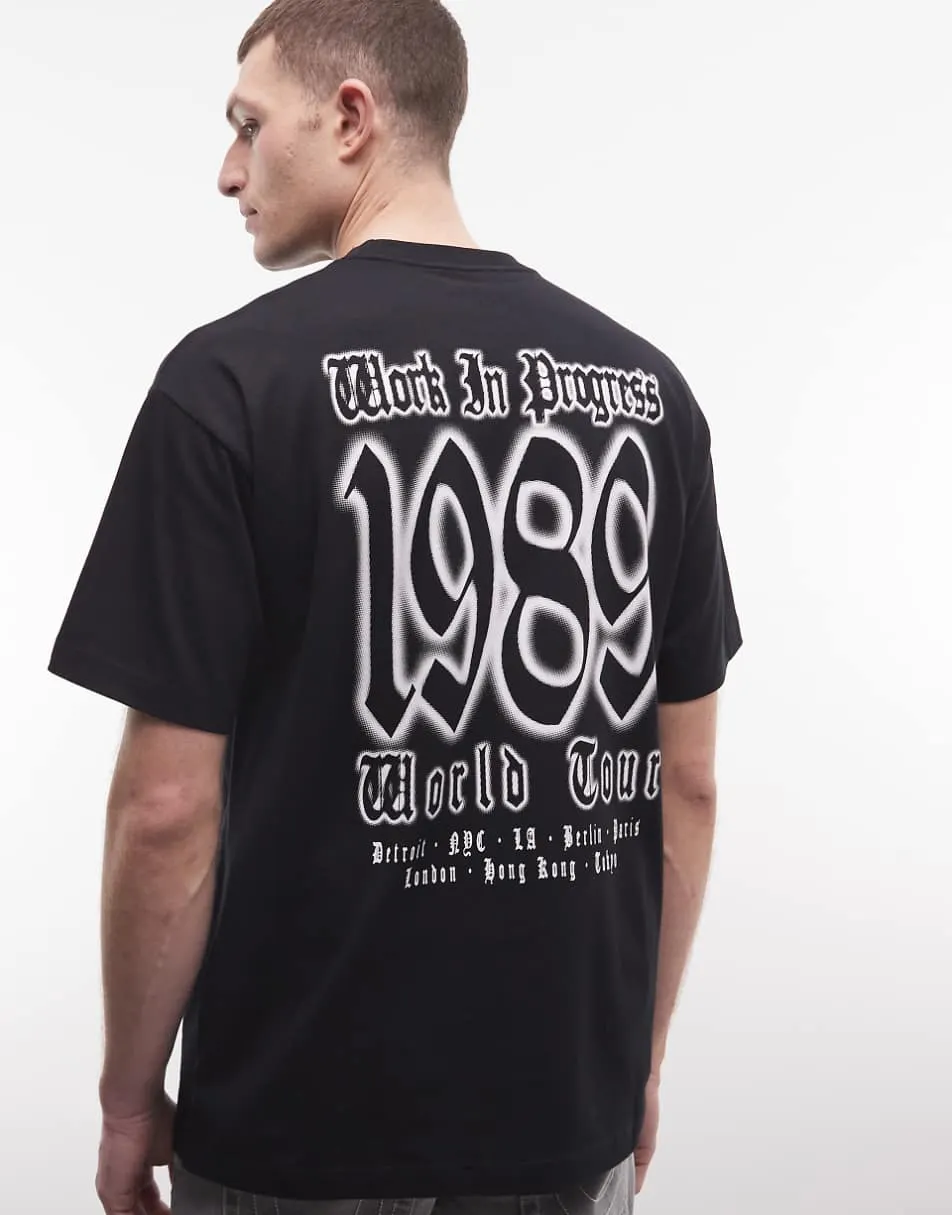 Carhartt WIP world tour back print t-shirt in black