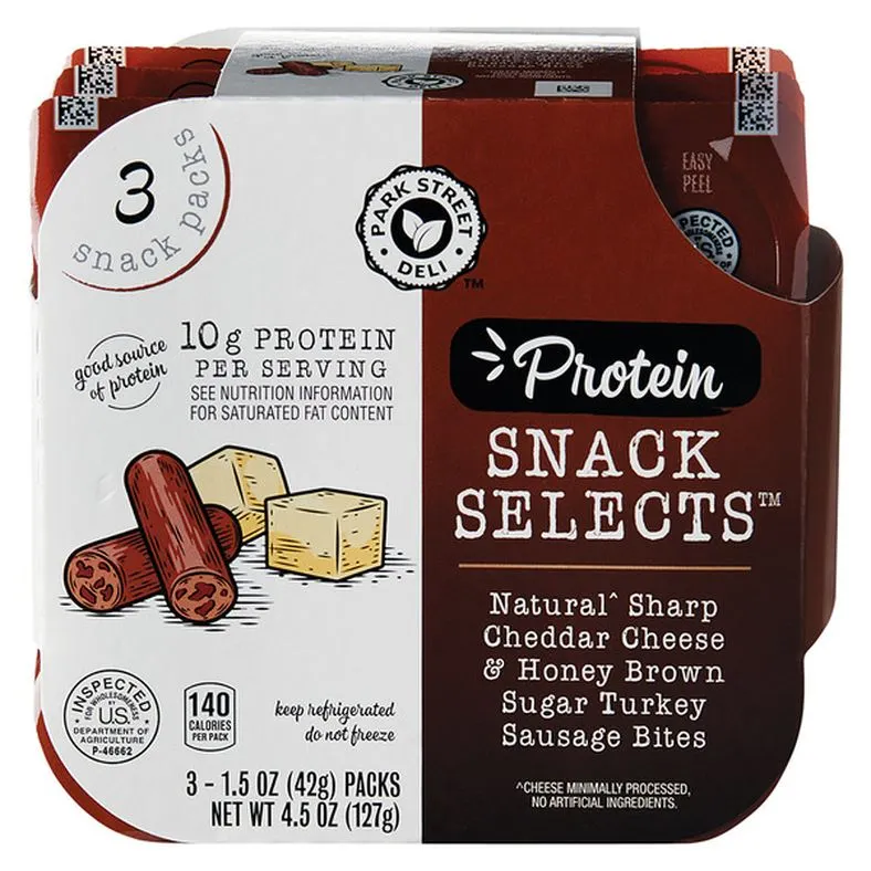 Park Street Deli Cheddar Cheese and Honey Brown Sugar Turkey Sausage Bites