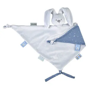 Doudou maxi Lapidou plat gris Glow à motif qui brille dans le noir
