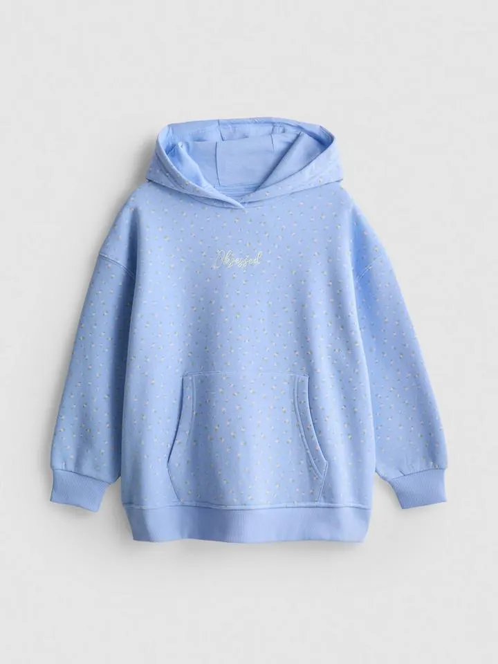7–15 ans | Sweat à capuche et petites fleurs en coton majoritaire