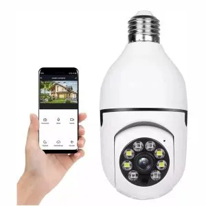 Cámara de seguridad Domo foco Wifi con resolución de 2MP visión nocturna incluida