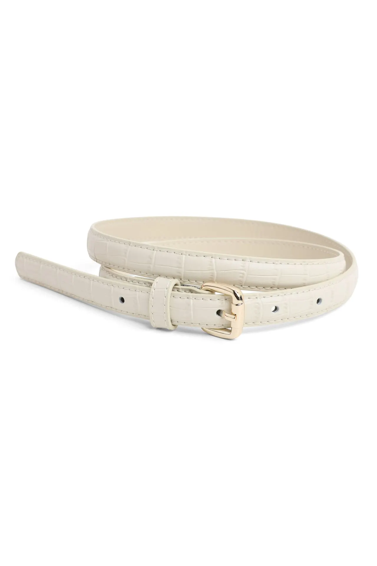 Off-white leren riem