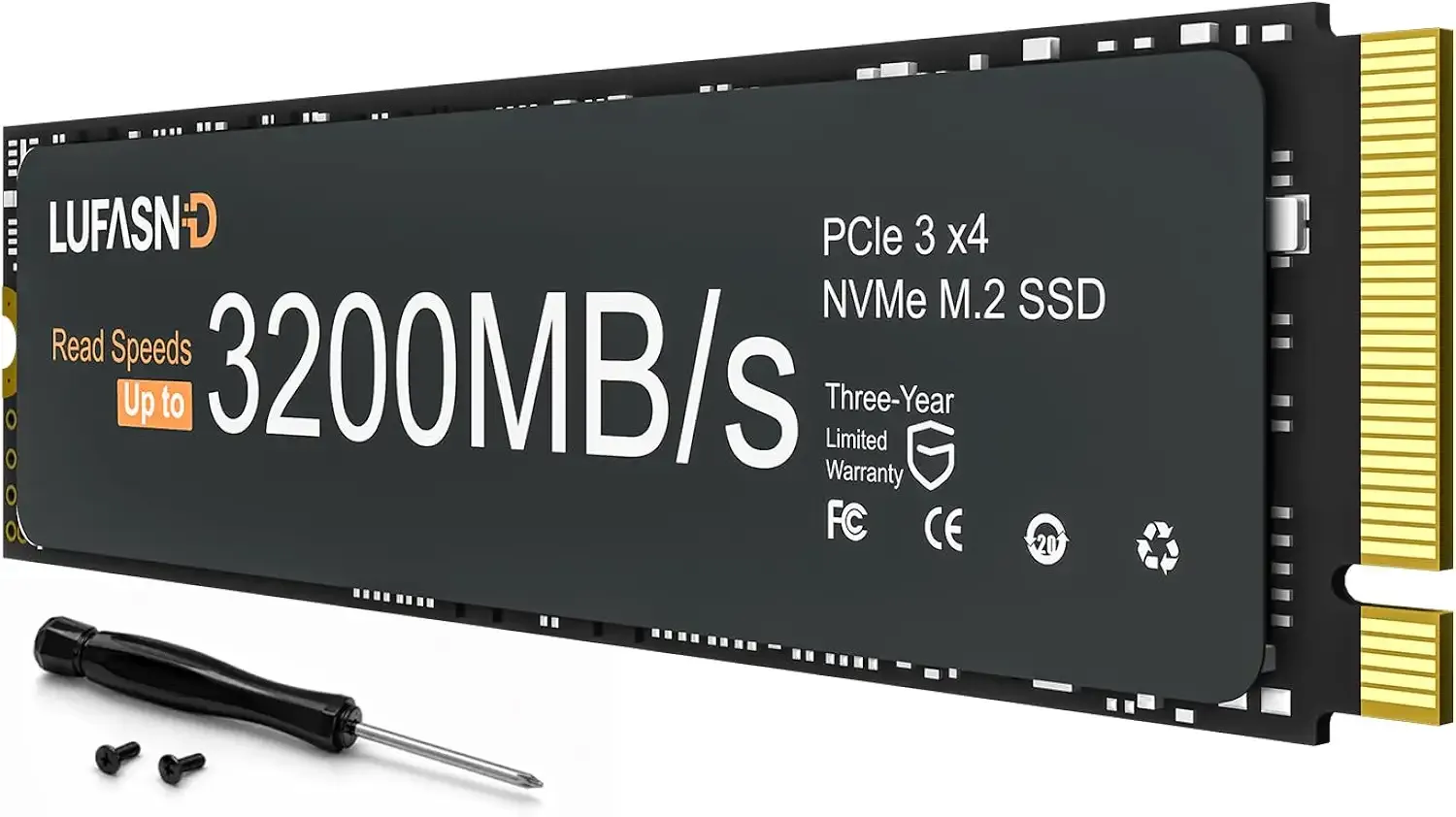 512GB M.2 NVMe SSD 2280, PCIe Gen3 x4 Internal Solid State Drive, Up to 3200MB/s, 3D NAND Flash with SLC Cache, High-Speed Storage Upgrade for Laptop & Desktop PC