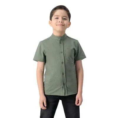 Camisa Hummo Kids Niño Manga Corta Cuello Mao