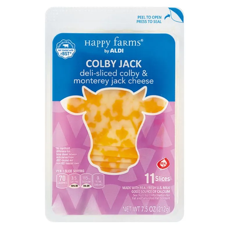 Happy Farms Deli Sliced Colby Jack Cheese