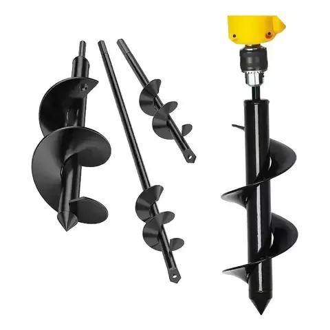 Set 3 Brocas Ahoyador Plantar Jardín Para Taladro Común