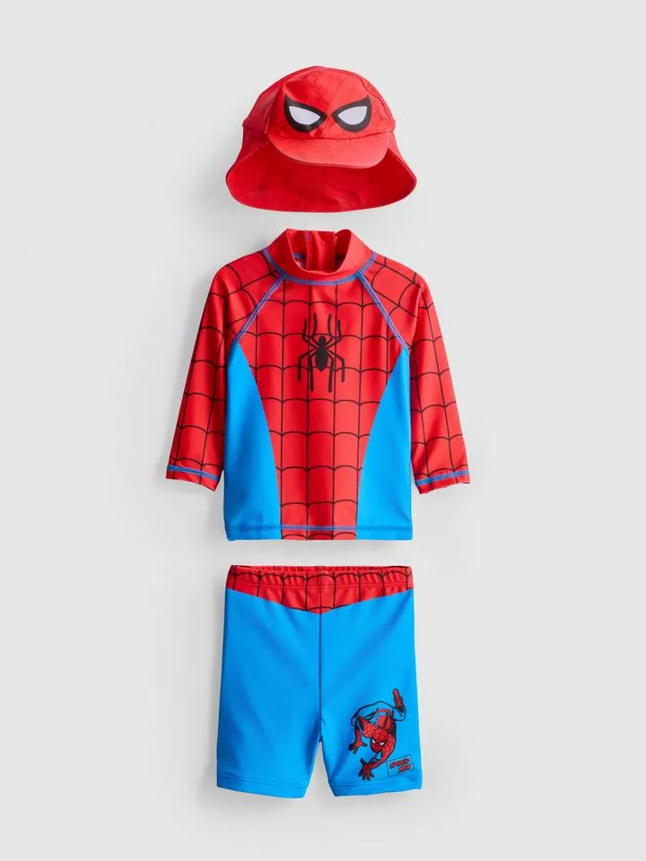 3–36 mois | Haut de maillot de bain, short et casquette à motif MARVEL Spider-Man