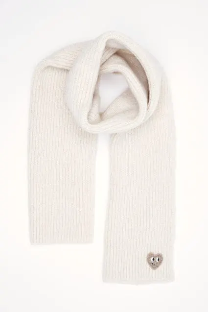 Kids sjaal lurex met hartje