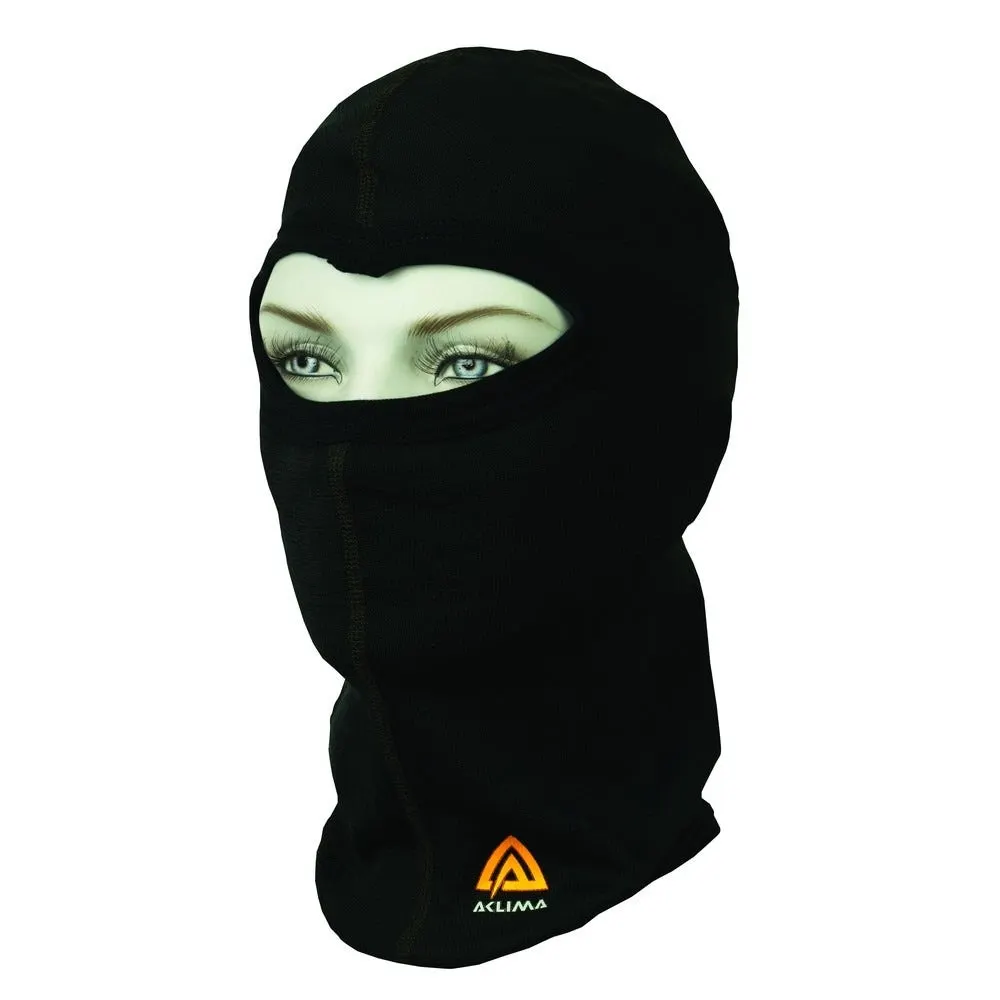 HotWool balaklava i ullfrotte - jet black