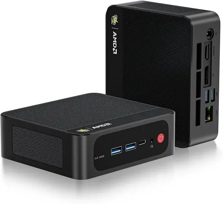 Beelink Mini PC, AMD Ryzen 7 6800U(8C/16T, Up to 4.7GHz), 24GB LPDDR5 RAM 500GB PCIe4.0 x4 SSD, SER5 MAX Desktop Computer Support 4K Triple Display/DP/HDMI/Type-C/WiFi 6/BT5.2/2.5GB LAN, Office/Home