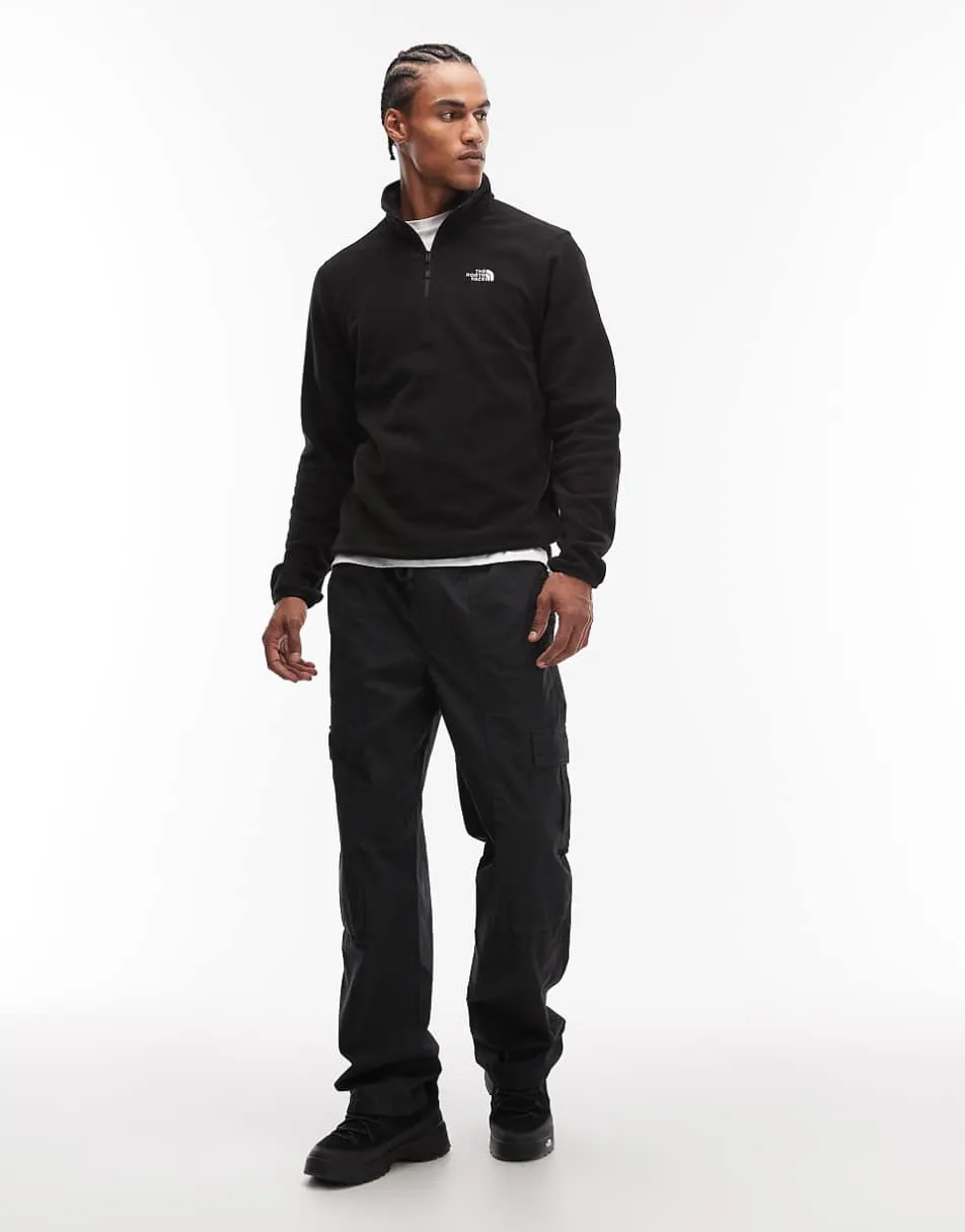 The North Face Glacier 100 1/4 zip fleece in black