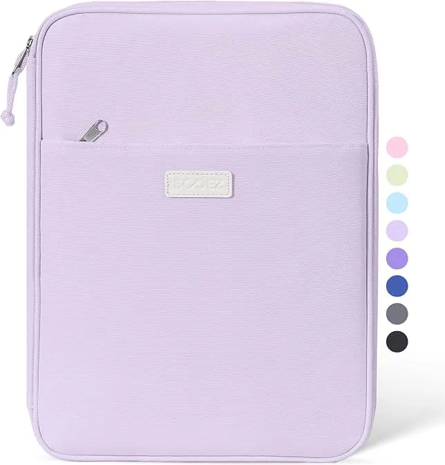 Sooez Zipper Binder Bag, 1 Inch Binders 3 Ring O-Ring, 5-Tab Divider Folder | Expanding File Folder, 500-Sheet Capacity Three Ring Binder,…