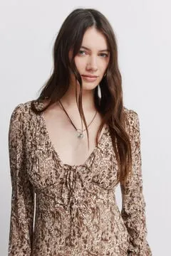 Vestido midi estampado