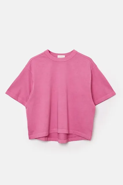 T-shirt oversized effen korte mouwen