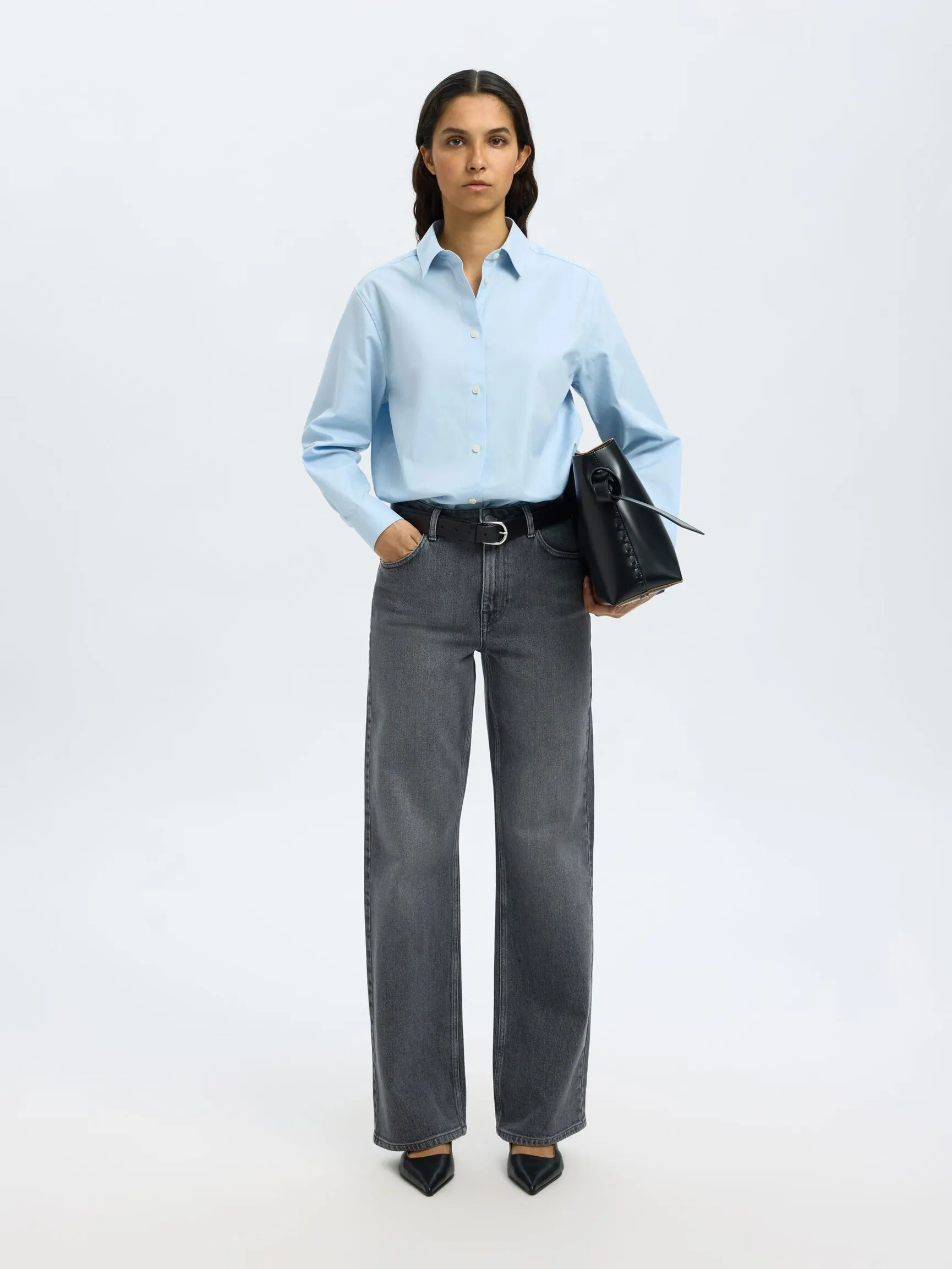 HIGH WAISTED JEANS MED VIDE BEN