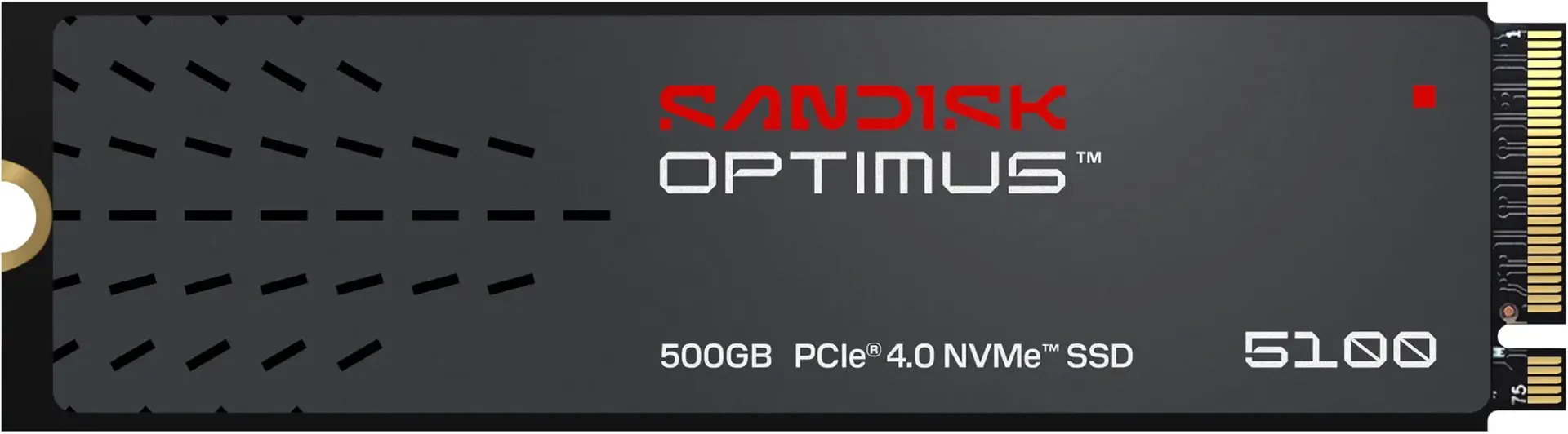 SANDISK 500GB Optimus 5100 NVMe SSD - PCIe 4.0 x4, M.2 2280, Up to 6,600 MB/s Read Speed - SDSP51500GAN