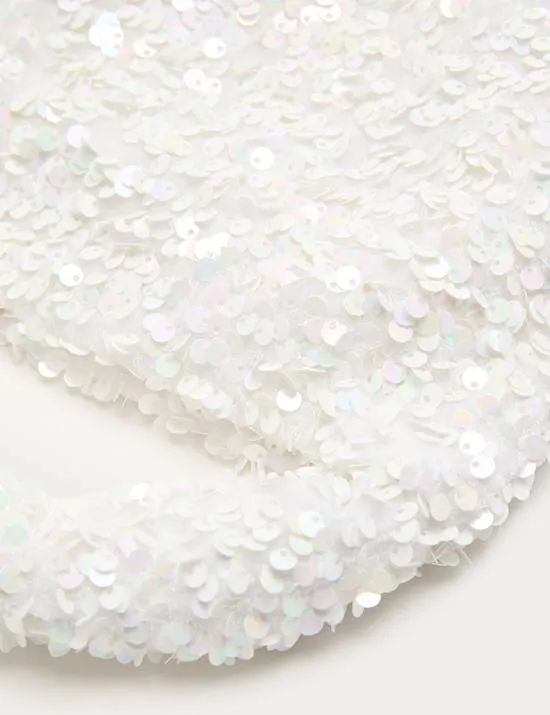 Sequin Hand Held Bag