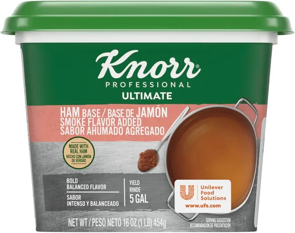 Knorr Professional Ultimate Ham with Smoke Flavor Paste Base Gluten Free, No Artificial Flavors or Preservatives, No MSG added, Colors from Natural Sources, 1 Pound (Pack of 6)