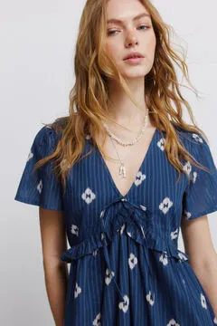Vestido midi doble volante