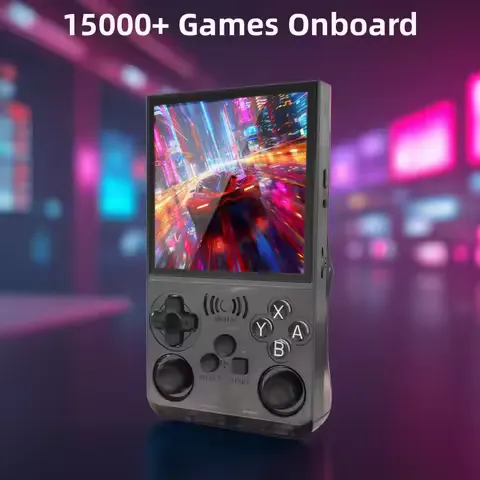 GAMINJA ANS13 Retro Handheld Video Game Console 15000+ Games Built-in Linux 4.0 Inch IPS Screen Portable Pocket Gaming Console