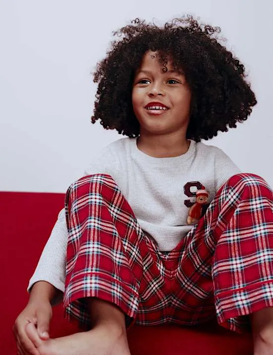Schlafanzugset im Familienlook mit Spencer Bear™-Motiv für Kinder zu Weihnachten (1–16 J.)