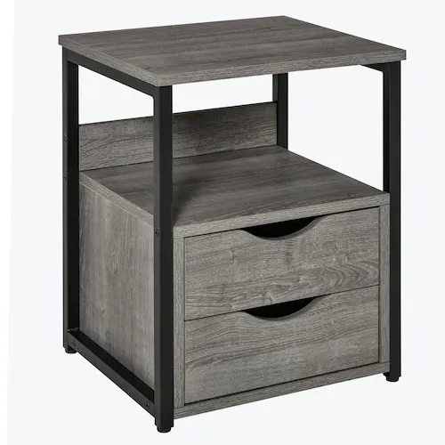 2-drawer Side End Table Nightstand