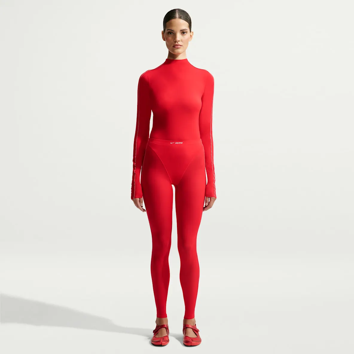 Leggings med høyt liv og V-panel til dame