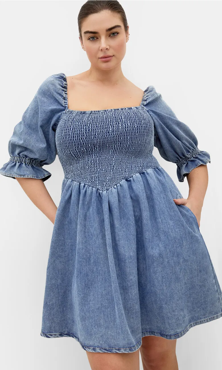 Kaitlyn Denim Mini Dress - light wash