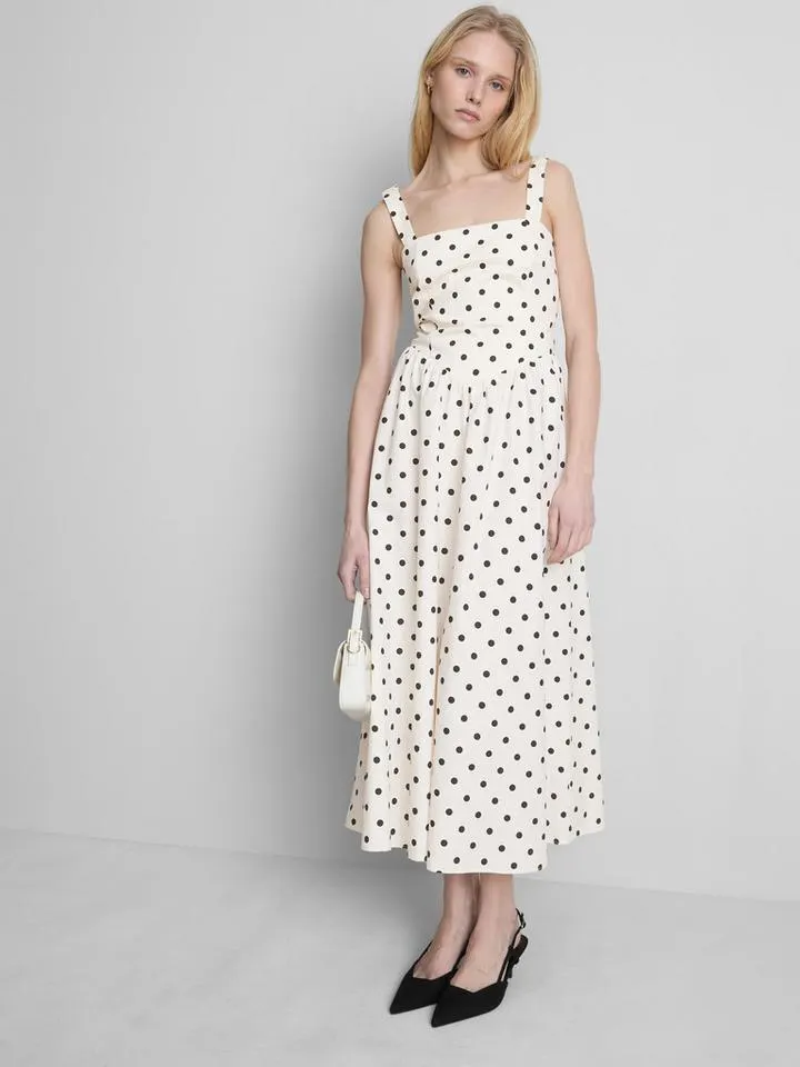 MAJOR FIND | Robe mi-longue corset à col carré