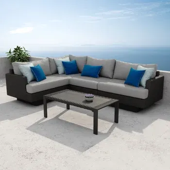 Portofino Repose 5-piece Outdoor Patio Modular Sectional Seating Set