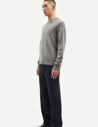 Isak Knit Sweater 15010 Dark Grey Mel