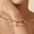 Armband in edelstaal, hartjes en bomen