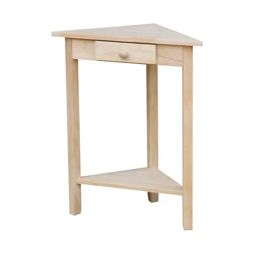 Unfinished Corner Accent Table