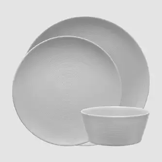 Noritake Grey on Grey Swirl 12pc Dinner Set