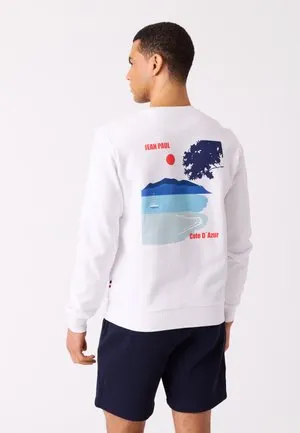 NILO COLLEGE SWEATER - Sweatshirt - bright white