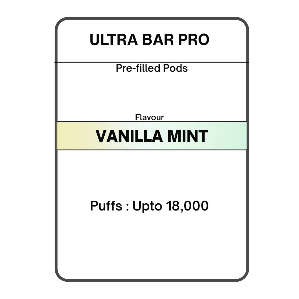 Vanilla Mint -Ultra Bar PRO Pre-filled Pod 28.5mg/mL