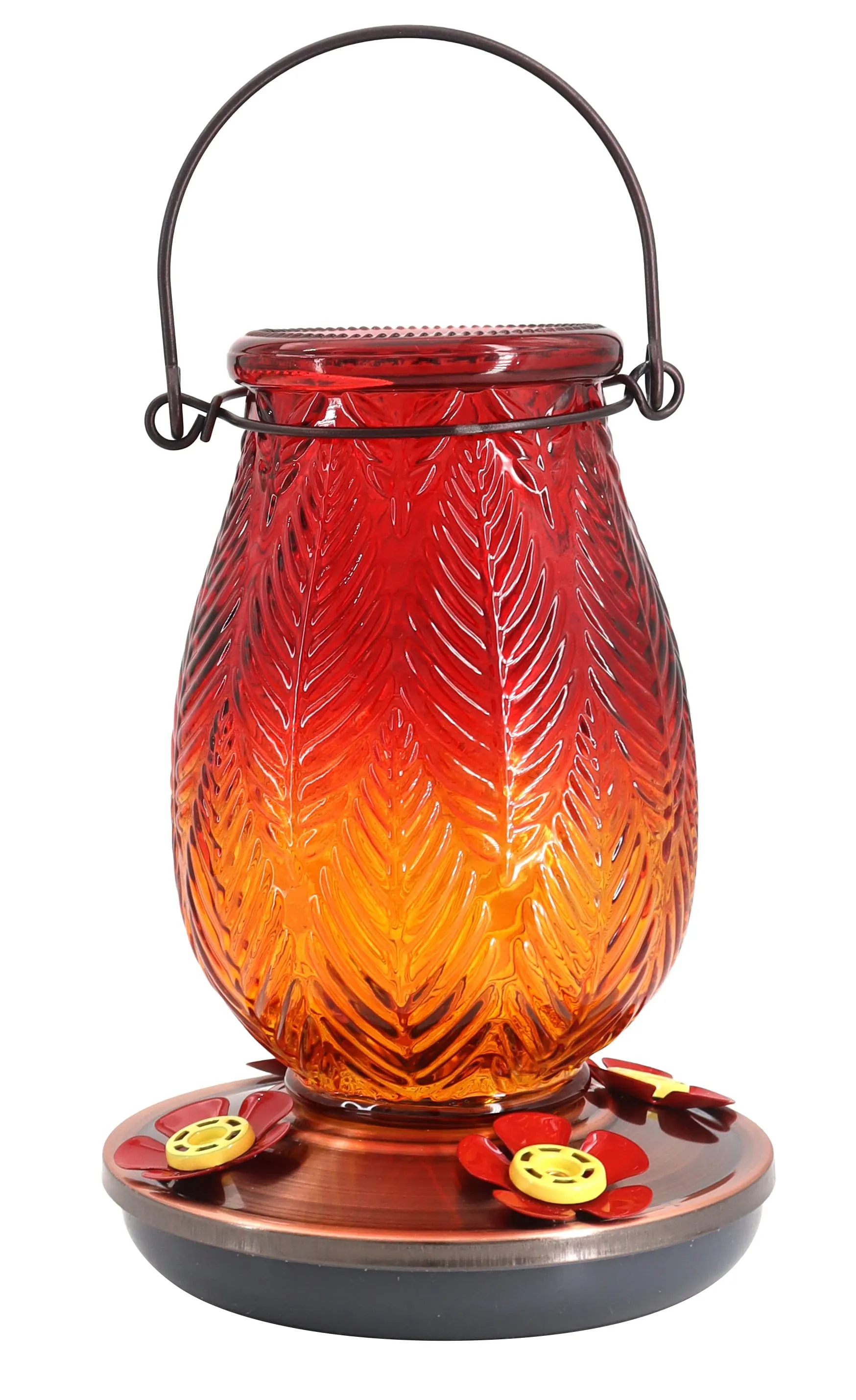 Glass Hanging Hummingbird feeder - 22-oz
