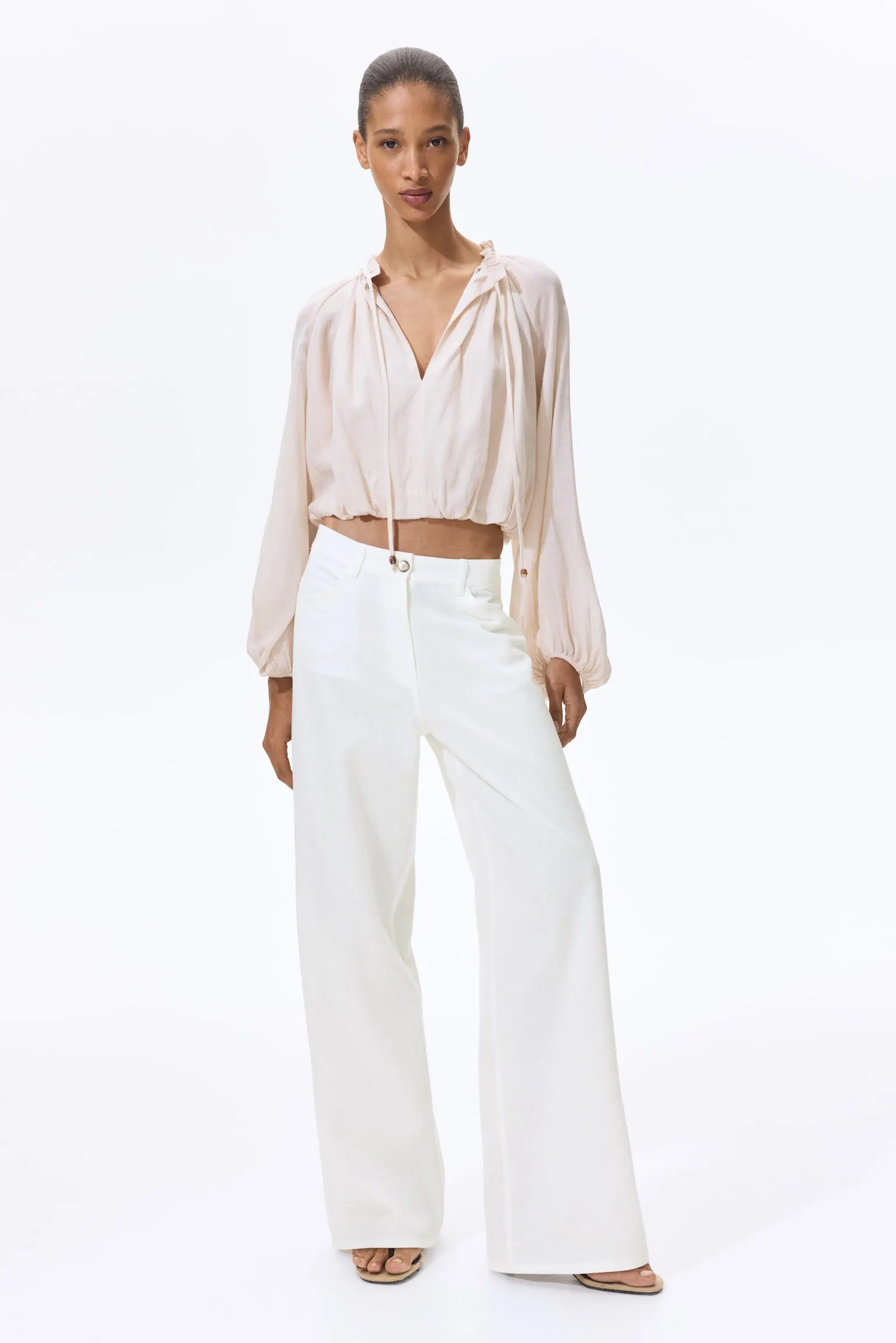 Pantalón en mezcla de lino