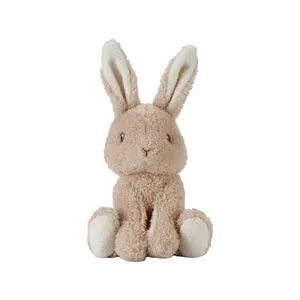 Doudou bébé lapin câlin 15 cm beige
