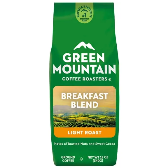 Green Mountain Coffee Roasters Breakfast Blend, Light Roast, Ground Coffee, 12 oz $7.48 Was $8.77 62.3 ¢/oz