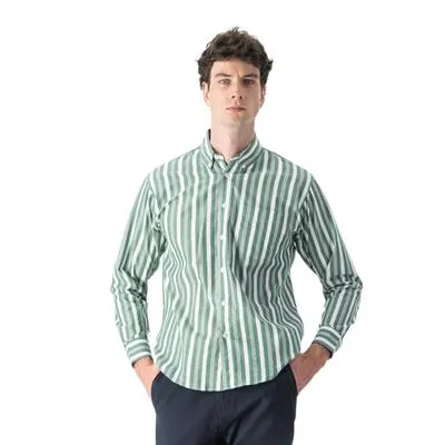 Camisa Hummo Hombre Manga Larga Diseño A Rayas
