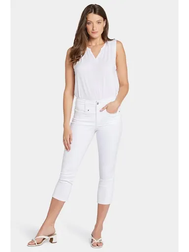NYDJ High Rise Ami Carpi In Optic White