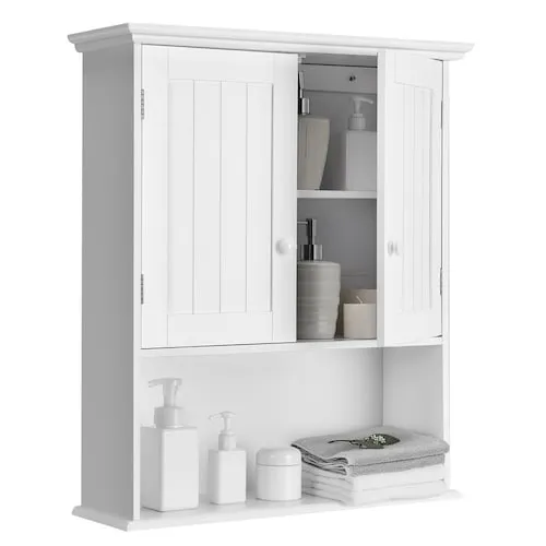 Wall Mount Bathroom Cabinet Storage Organizer Medicine Cabinet Kitchen Laundry