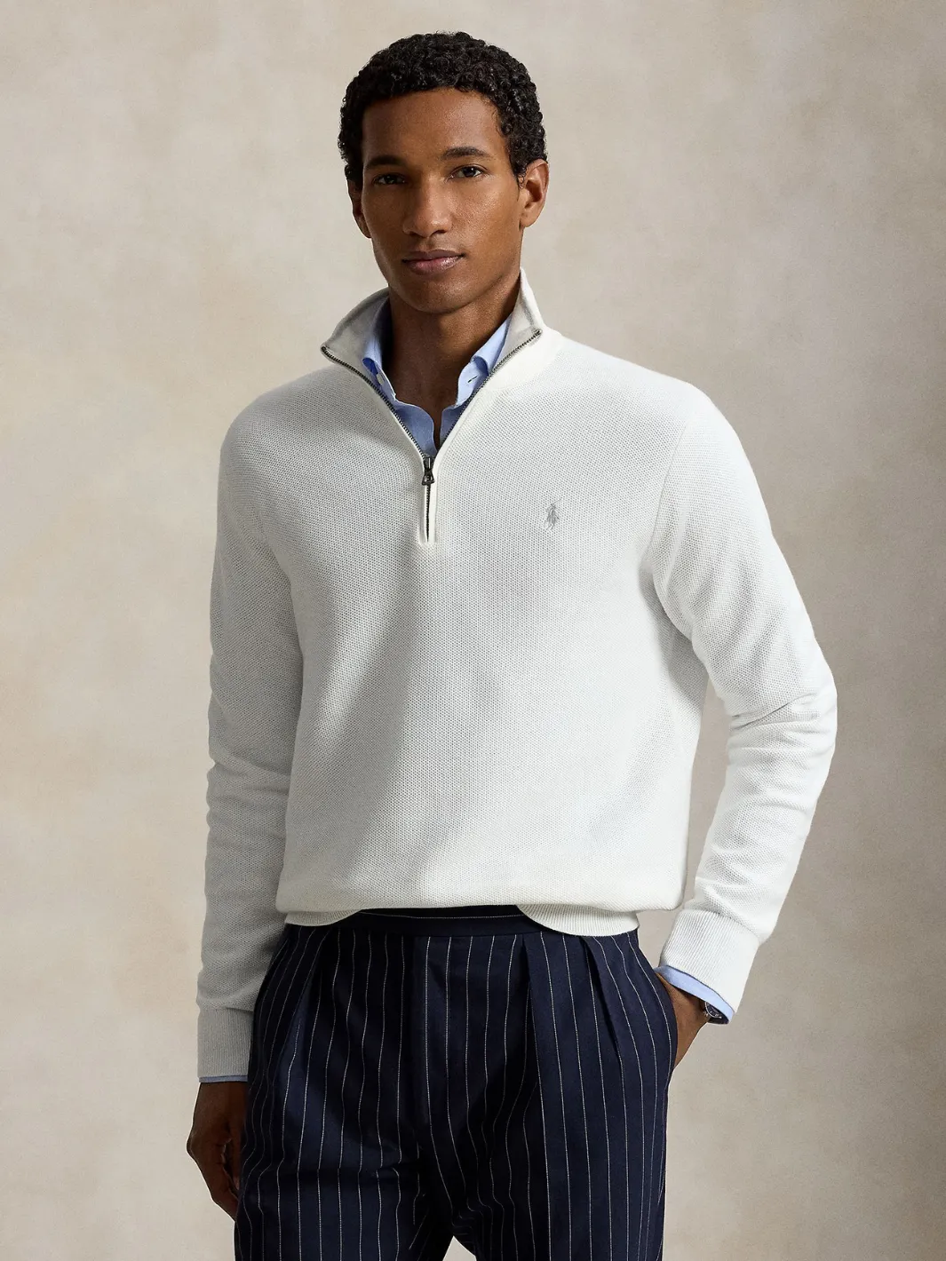 QUARTER-ZIP SWEATER