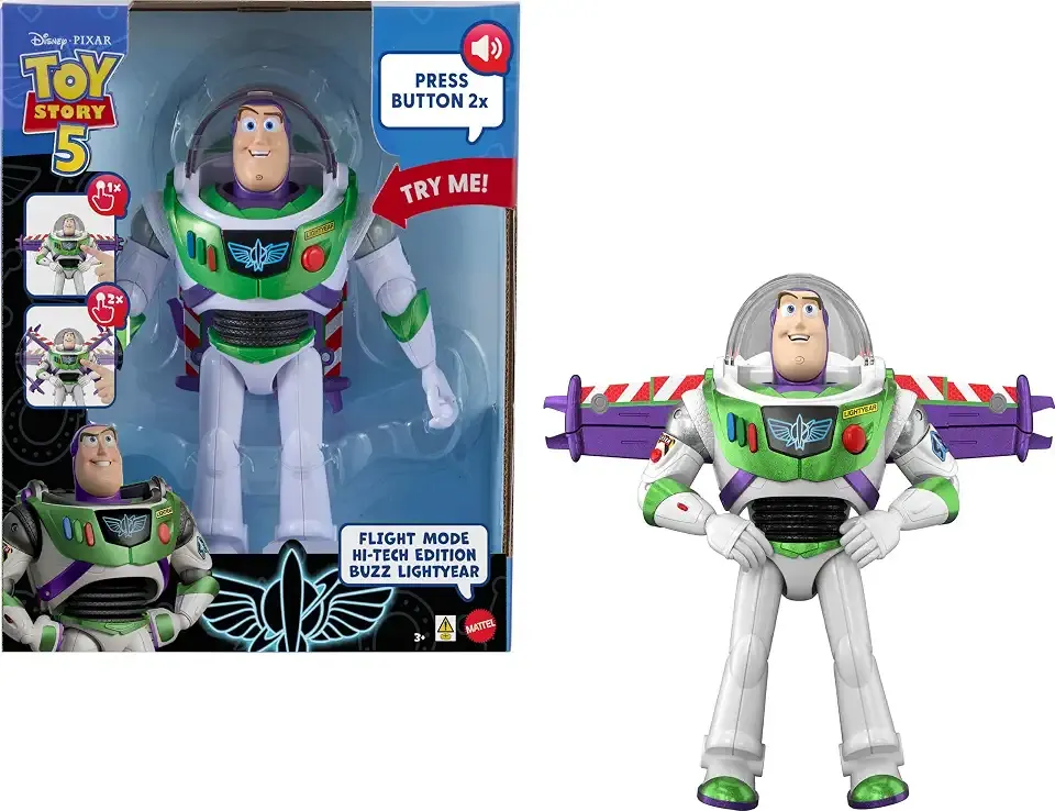 Mattel Disney and Pixar Toy Story 5 Flight Mode Hi-TechBuzz Lightyear
