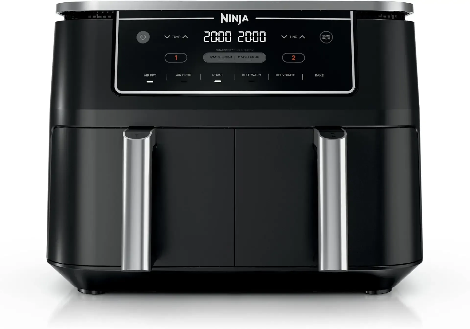 Ninja | Air Fryer | Finish Cooking Multiple Foods at the Same Time | 6-in-1 (Air Fry, Broil, Roast, Keep Warm, Dehydrate, Bake) | Fit up to 8lb Chicken Wings in the two 5 QT Baskets | DZ302