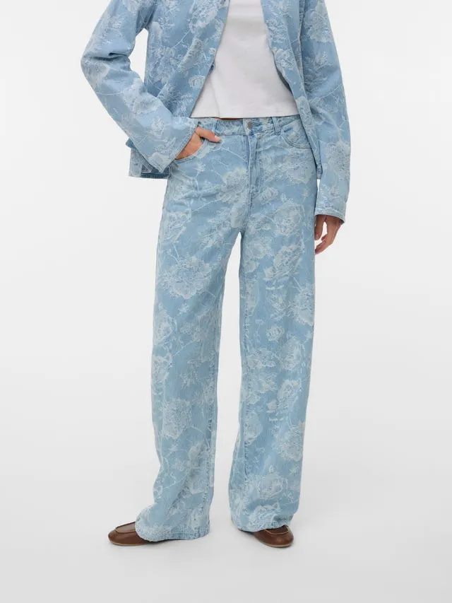 VMRAE Høyt snitt Wide Leg Fit Jeans