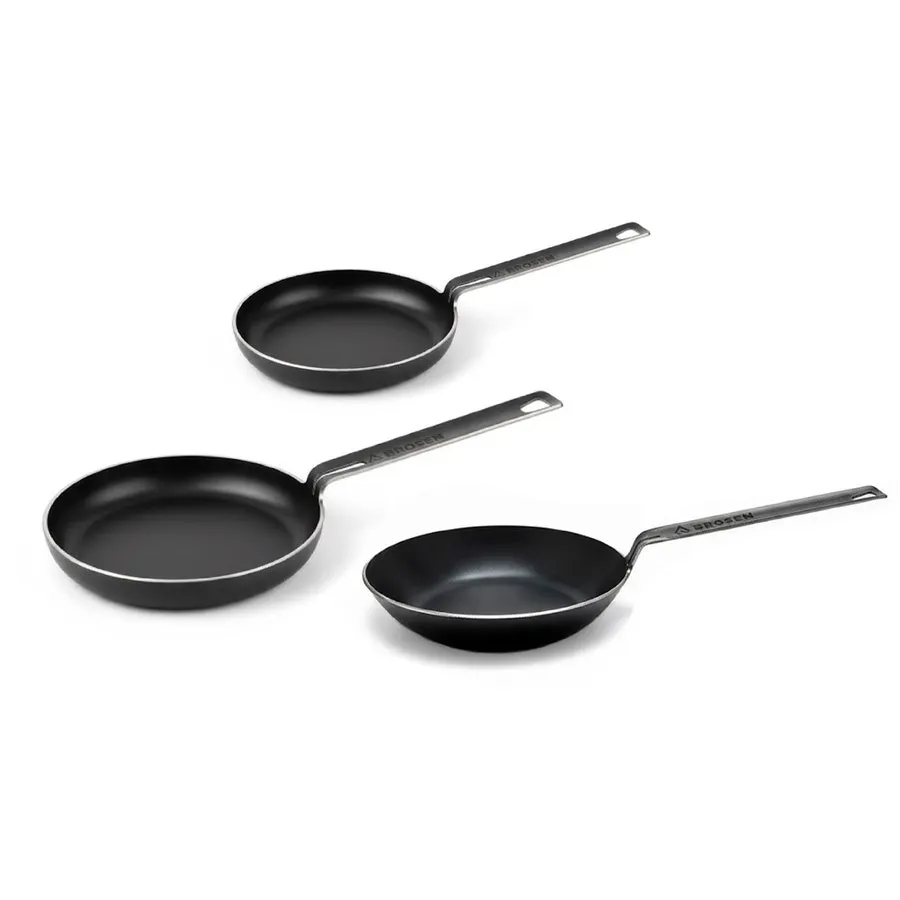 Set de sartenes de hierro Brosen 15 cm 20 cm 25 cm antiadherentes