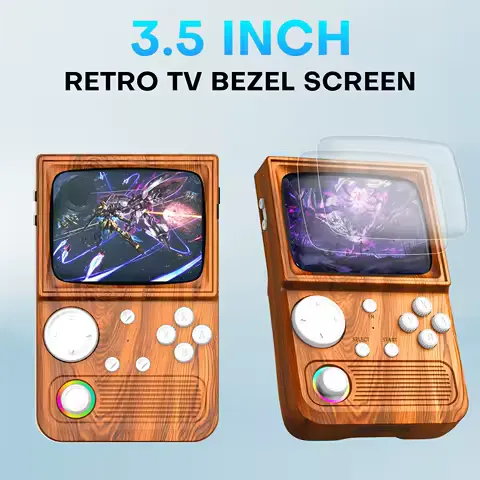 R36T Retro Handheld Game Console Wifi Multiplayer Open Sourse Linux System 64GB 3.5 Inch IPS Screen Portable Pocket Video Player