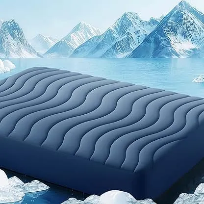 EASELAND Cooling Mattress Pad Queen Size for Hot Slee…